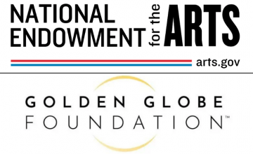 Banner for the National Endowment for the Arts and the Golden Globe Foundation