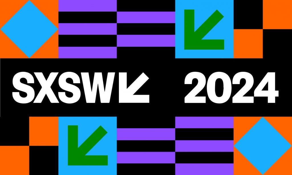 A colorful banner for South-by-Southwest 2024
